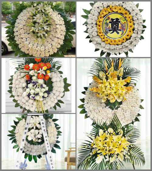 山东青岛胶州市张应镇大孟慈村花圈速递